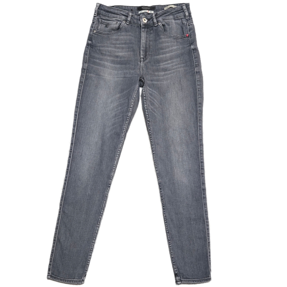 Scotch & Soda Haut High Rise Skinny Jeans In Gray Size 27